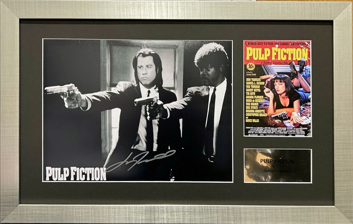 LOT 52 - JOHN TRAVOLTA SIGNED ‘PULP FICTION' PRINT 